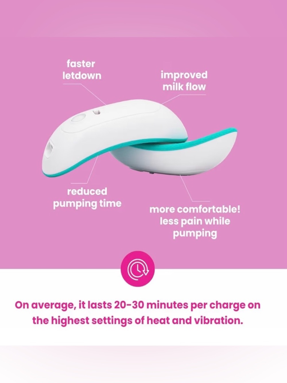 LaVie Warming Lactation Massagers (Set of 2) + Charger & Bag – NEW - Picture 5 of 12